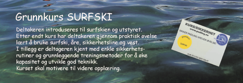 Grunnkurs SURFSKI - fra 11 juni 2020